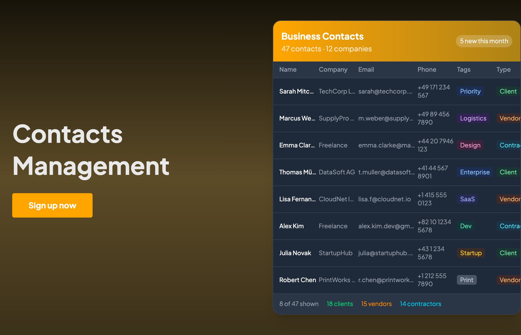 Contacts Management | Flowdock AI